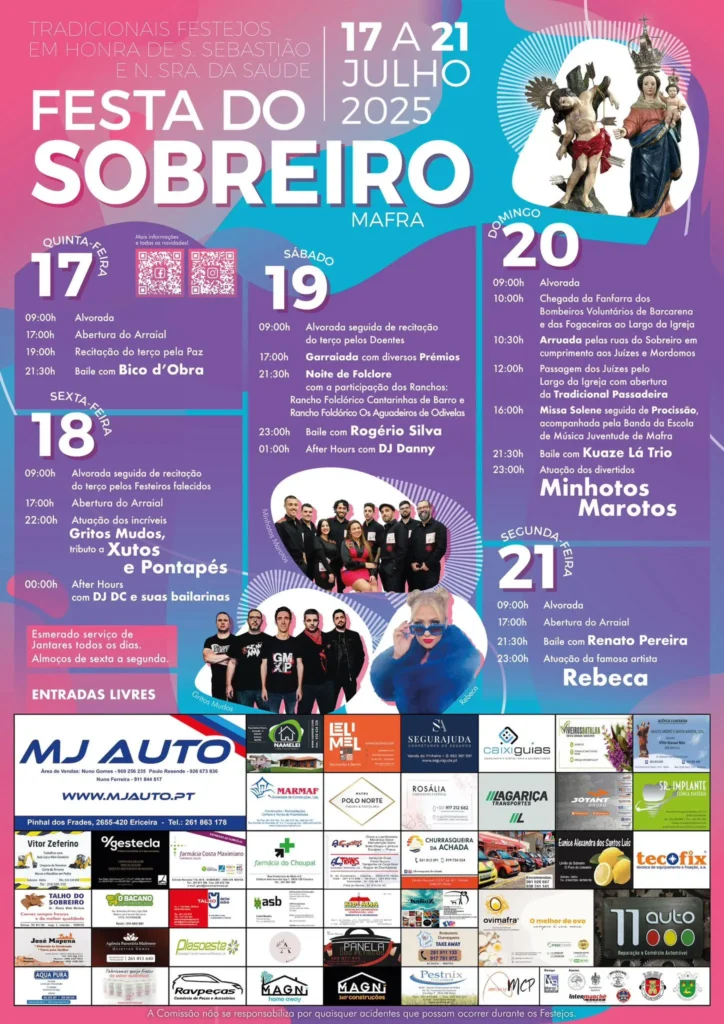 Festas de São Sebastião 2025 em Sobreiro