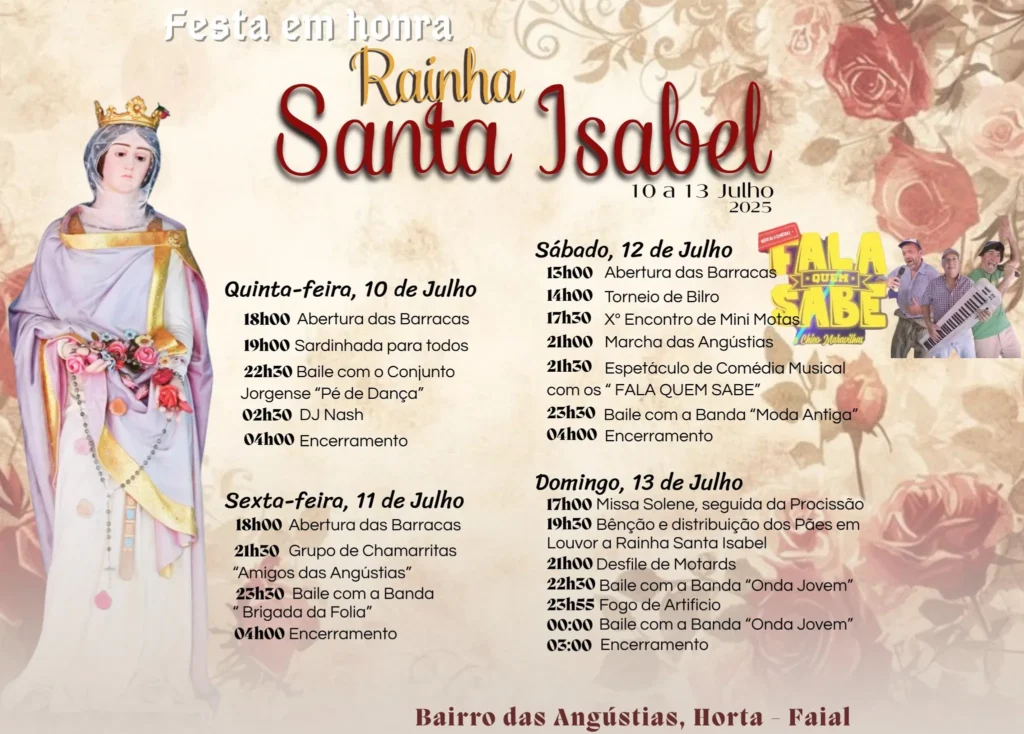 Festas da Rainha Santa Isabel 2025 em Horta