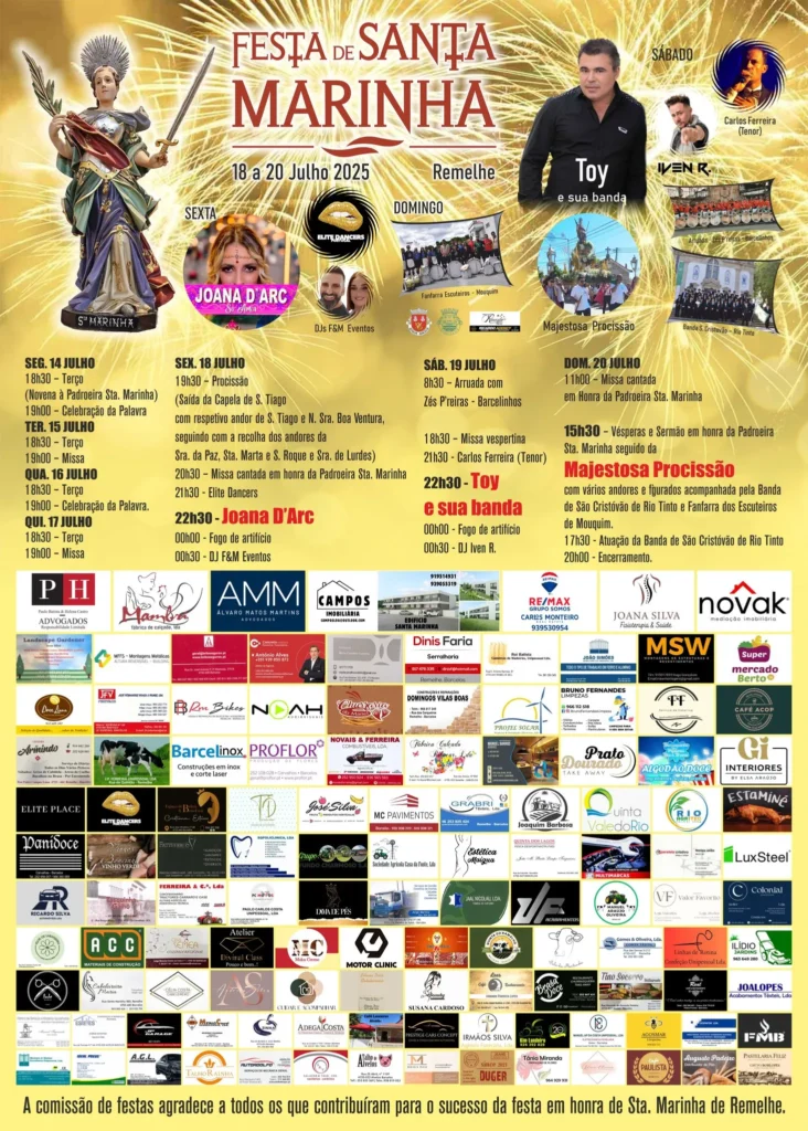 Festas de Santa Marinha 2025 em Remelhe