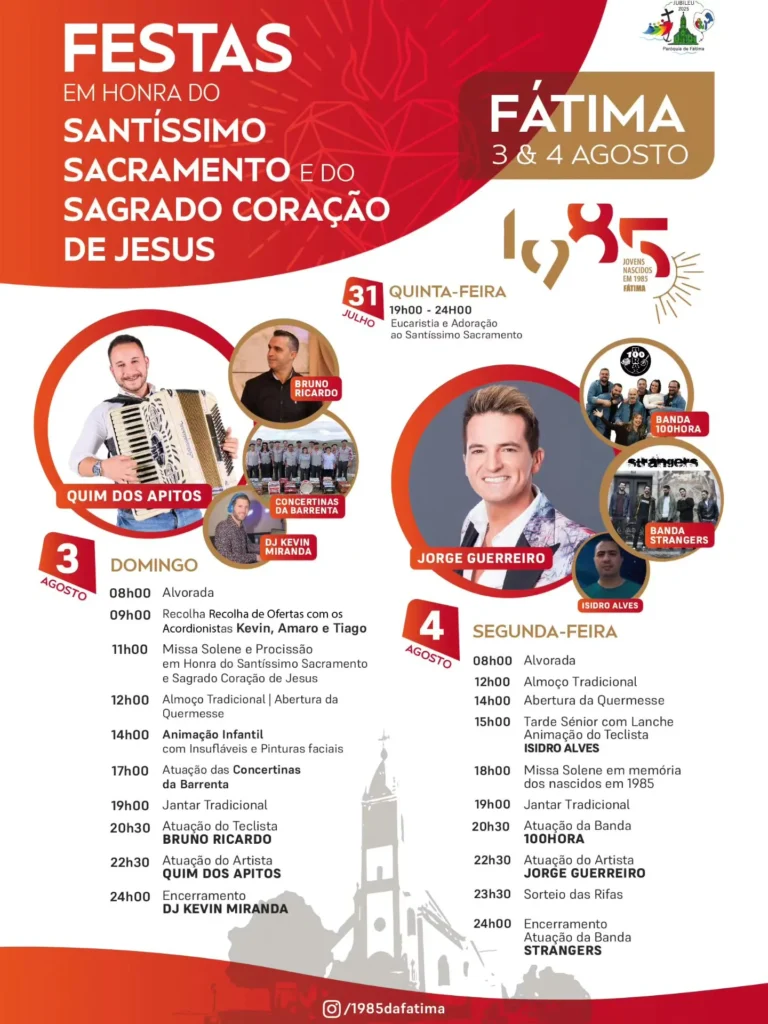 Festas do Santissimo Sacramento - Fátima 2025
