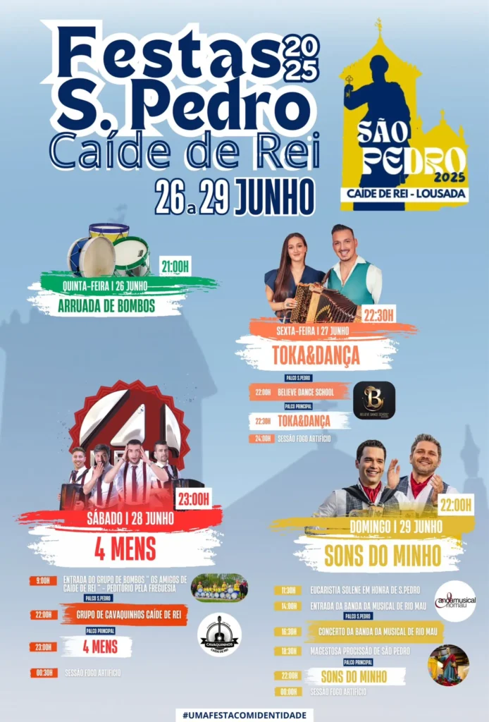 Festas de São Pedro 2025 em Caíde de Rei