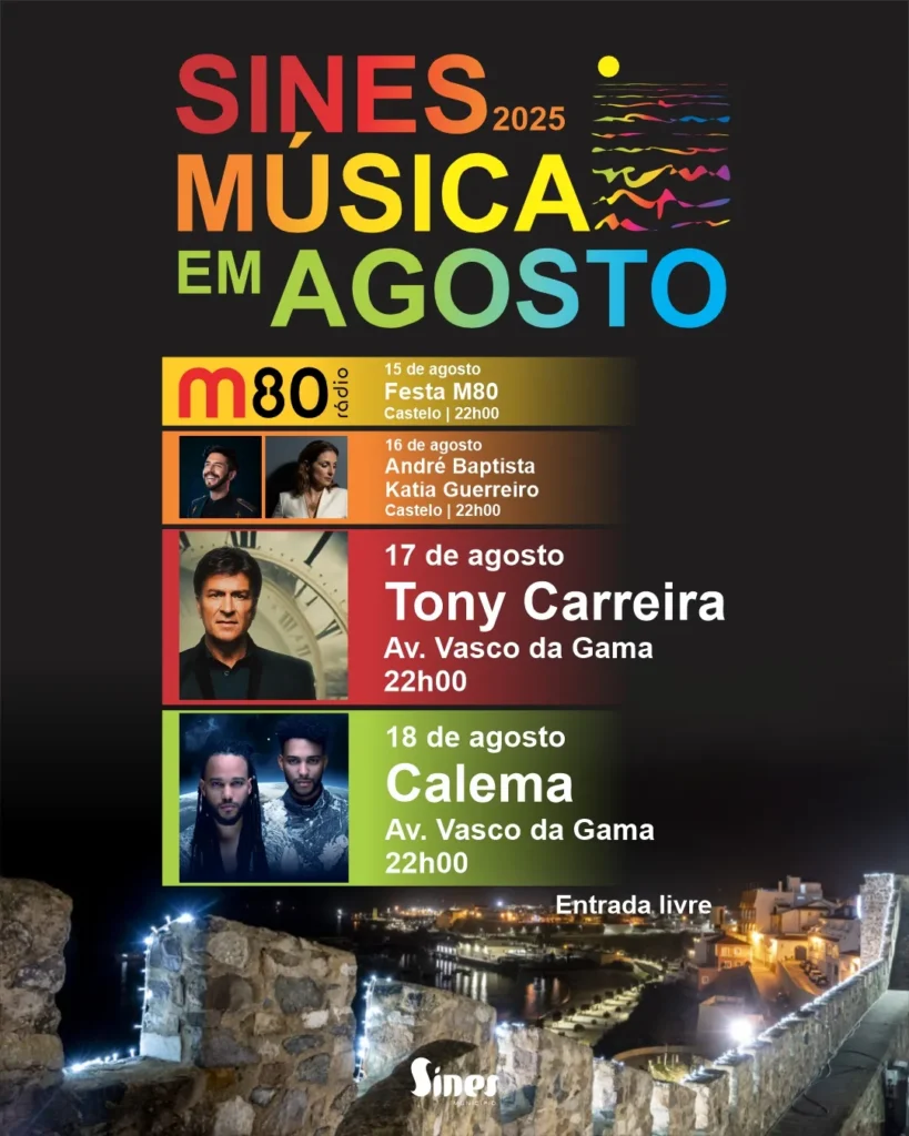 Concertos de Verão 2025 em Sines