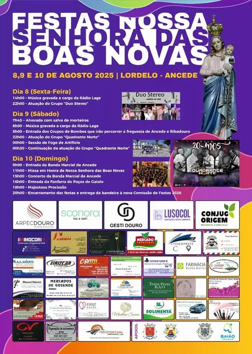 Festas da Senhora da Boas Novas 2025 em Lordelo
