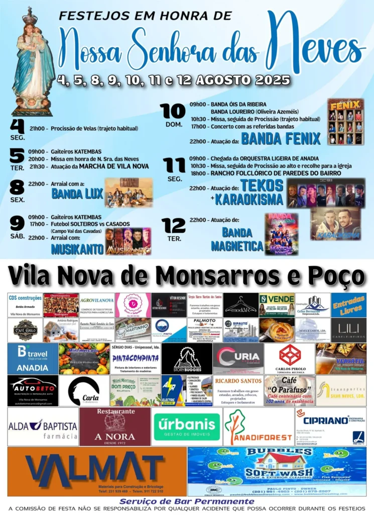 Festa da Senhora das Neves 2025 em Vila Nova de Monsarros