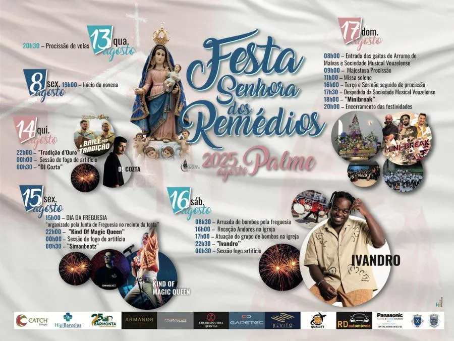 Festas da Senhora dos Remedios 2025 em Palme