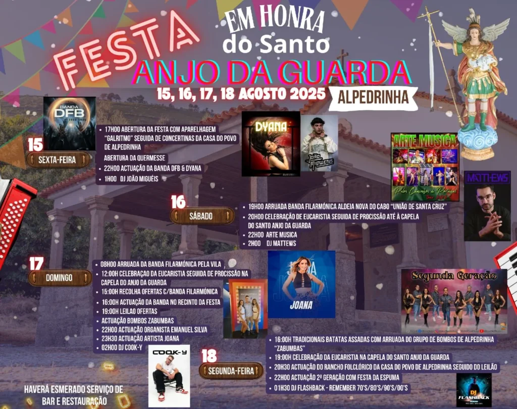 Festas do Anjo da Guarda 2025 em Alpedrinha