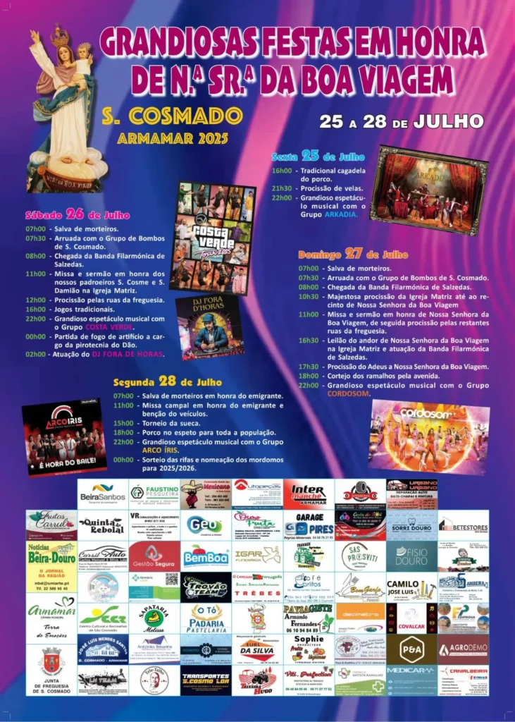 Festas da Boa Viagem 2025 em São Cosmado