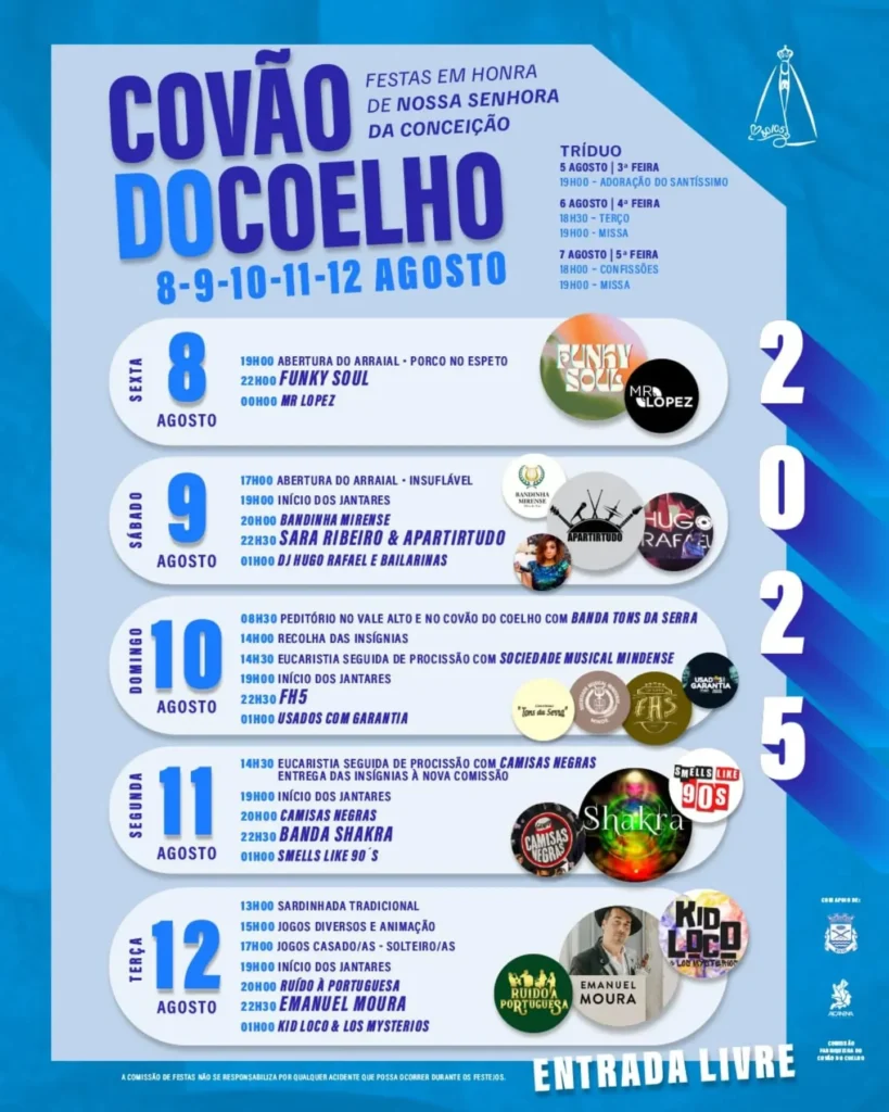 Festas da Senhora da Conceição 2025 em Covão do Coelho