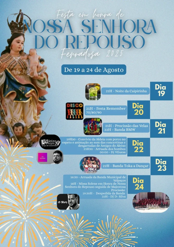 Festas da Senhora do Repouso 2025 em Ferradosa
