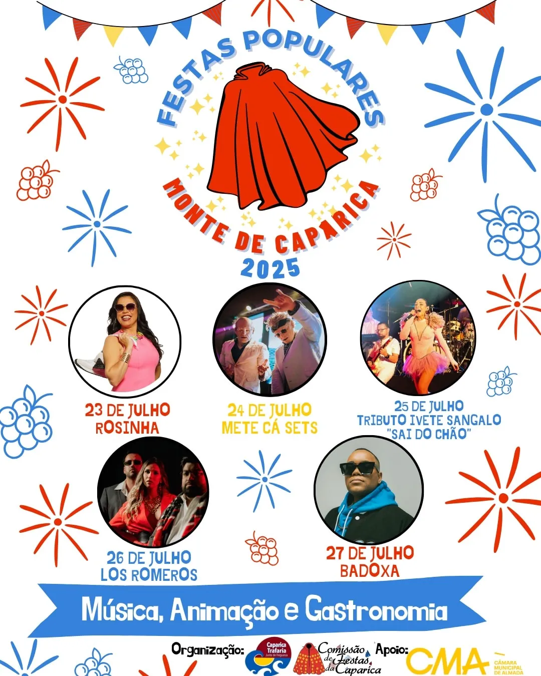 Festas do Monte da Caparica 2025 - Agenda de Concertos