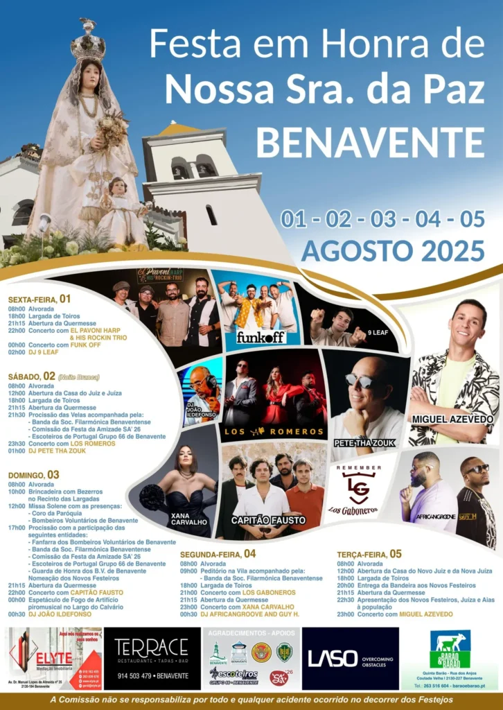 Festas da Senhora da Paz 2025 em Benavente
