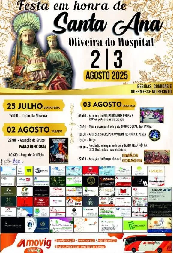 Festas de Santa Ana 2025 em Oliveira do Hospital