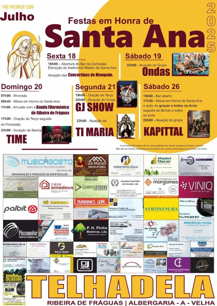Festas de Santa Ana 2025 em Telhadela