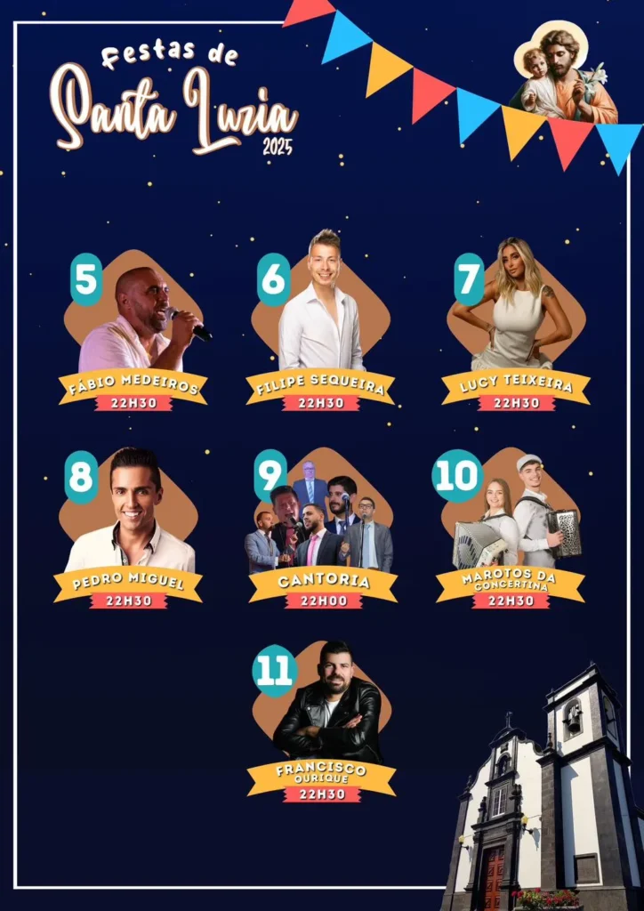 Festas de Santa Luzia 2025 em Praia da Vitória