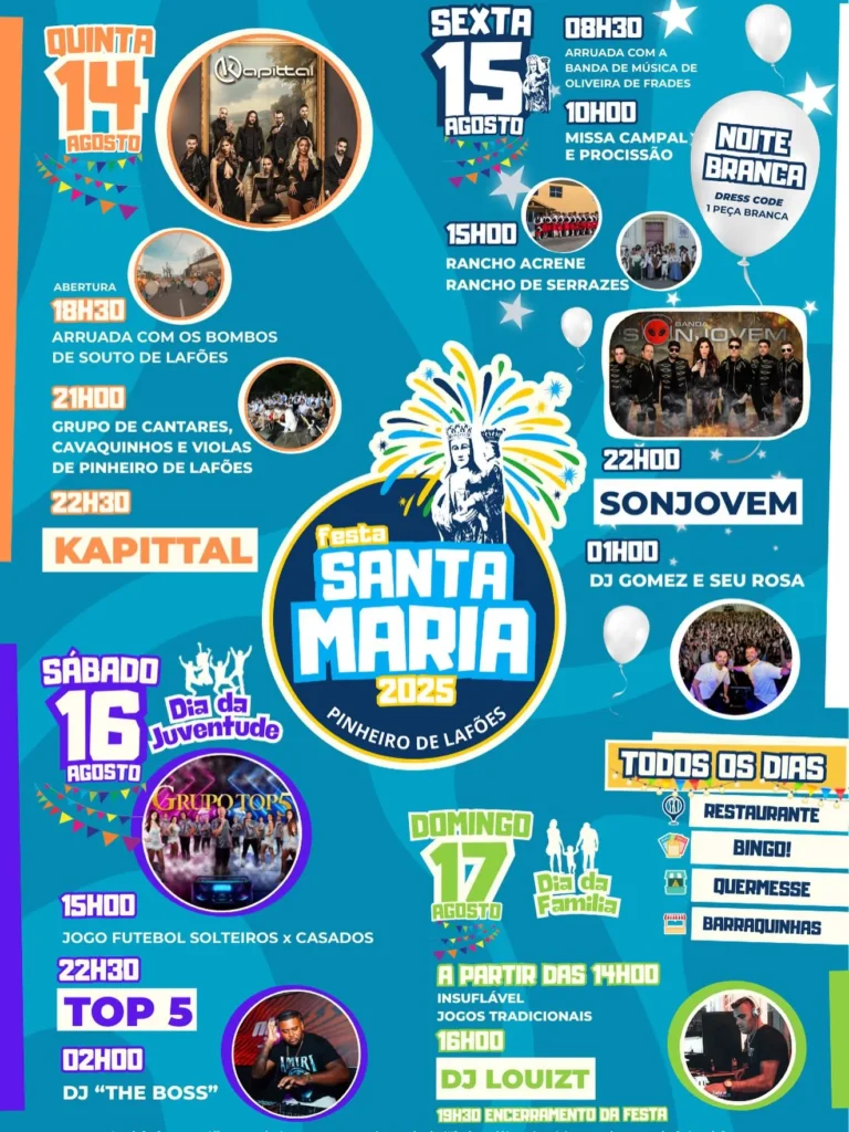 Festas de Santa Maria 2025 em Pinheiro de Lafões