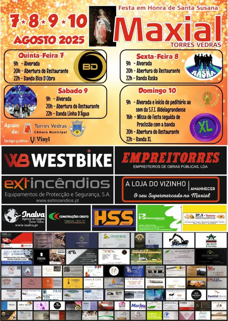 Festas de Santa Susana 2025 em Maxial