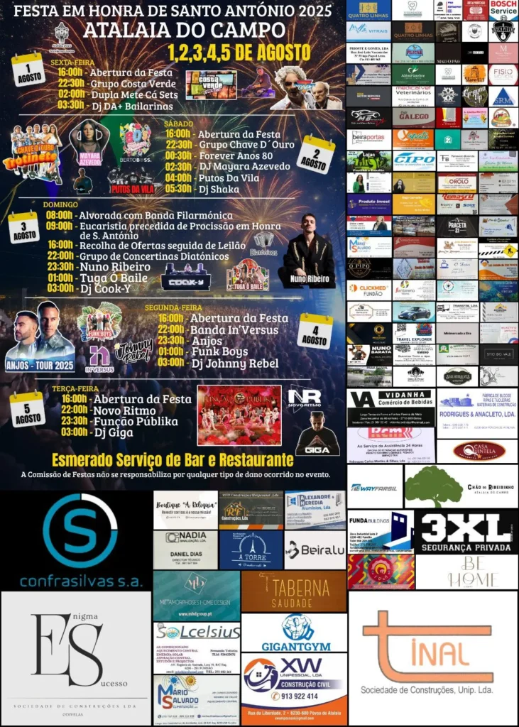 Festas de Santo António 2025 em Atalaia do Campo