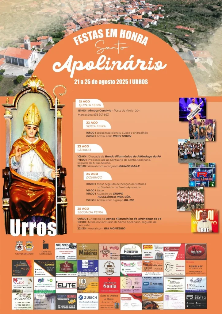 Festas de Santo Apolinário 2025 em Urros