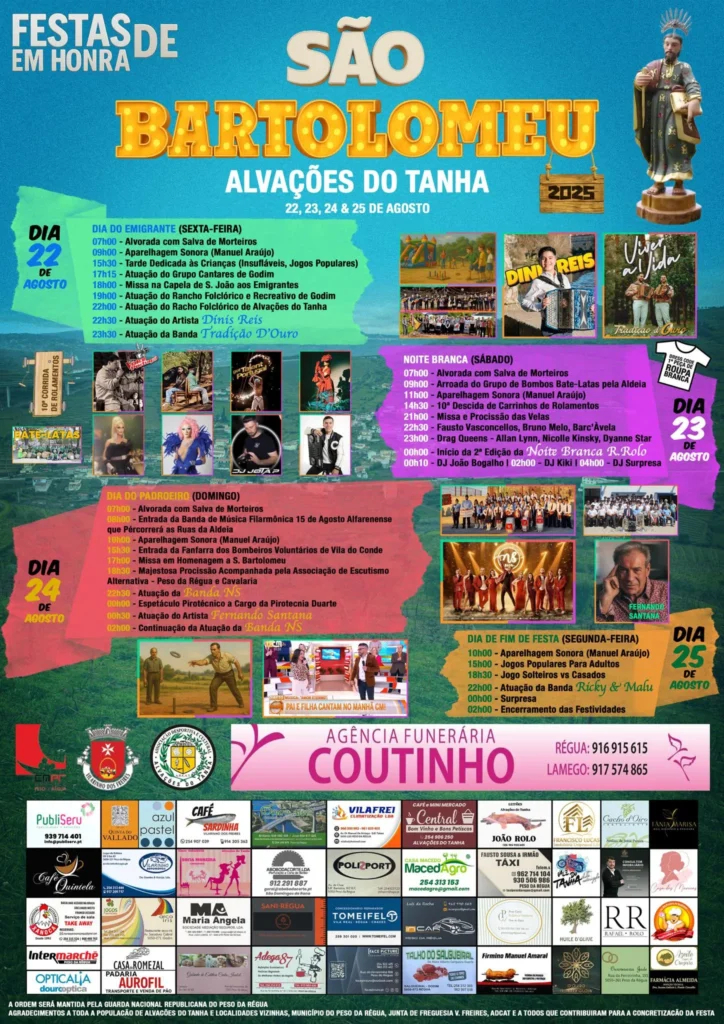 Festas de São Bartolomeu 2025 em Alvações do Tanha