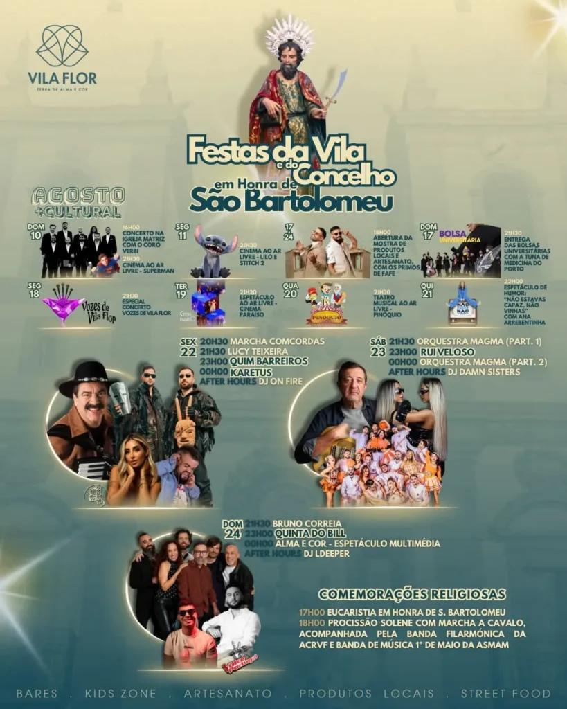Festas de São Bartolomeu 2025 em Vila Flor