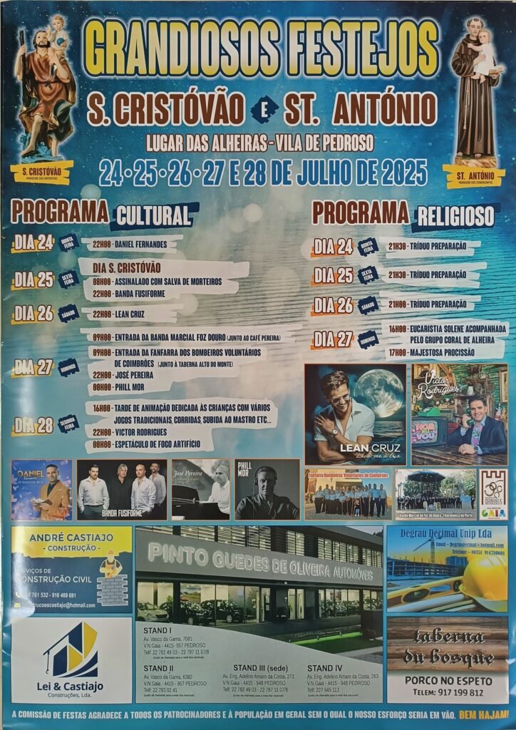 Festas de São Cristóvão 2025 em Alheiras