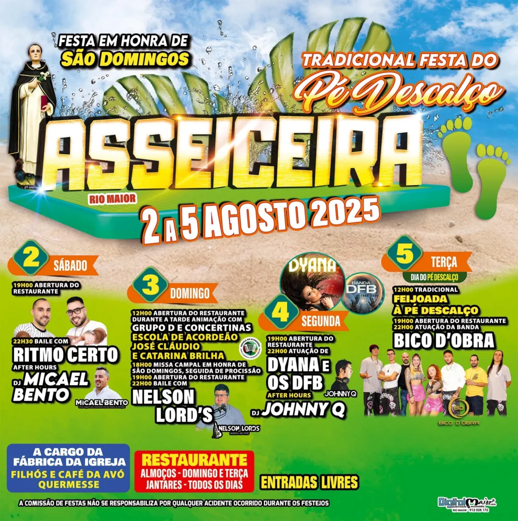 Festas de São Domingos 2025 em Asseiceira
