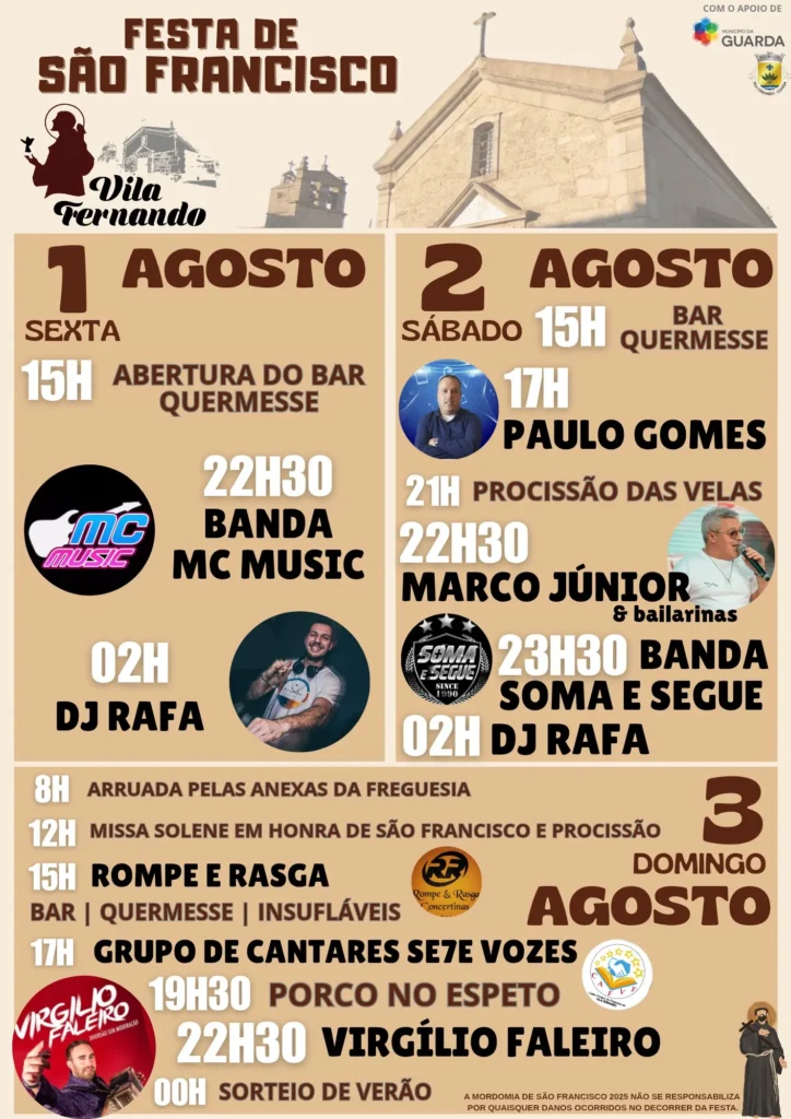 Festas de São Francisco 2025 em Vila Fernando