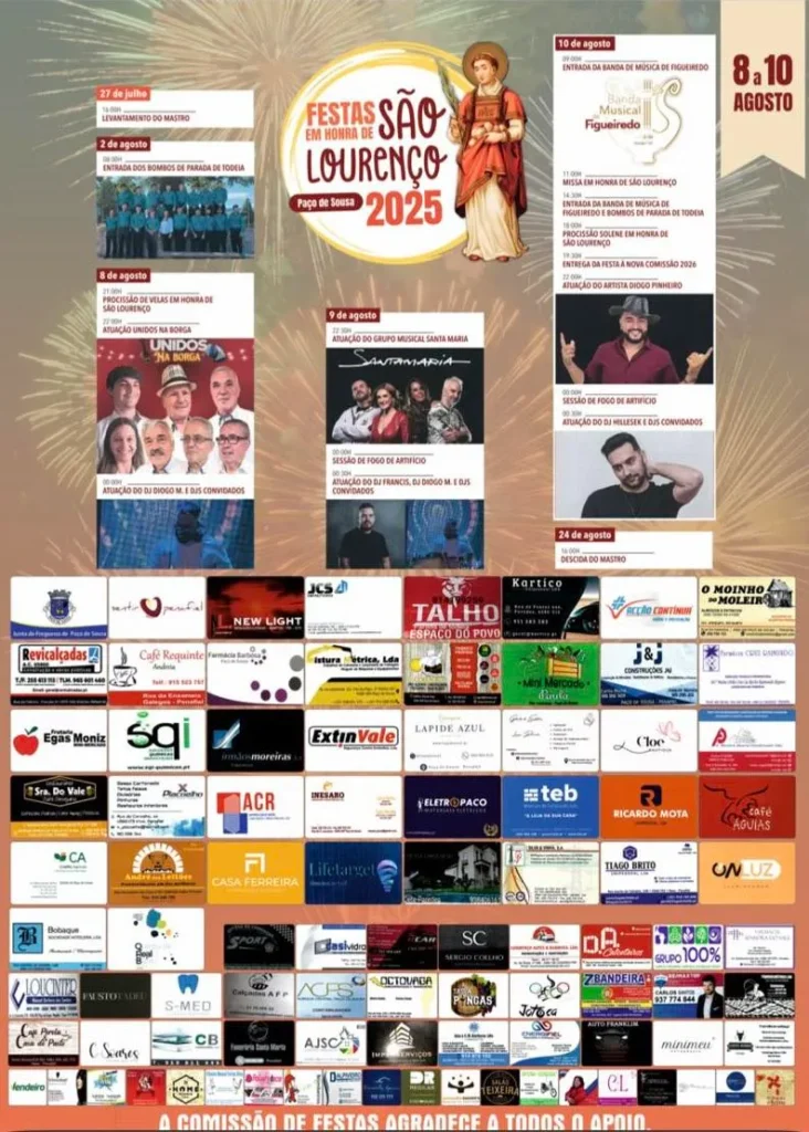 Festas de São Lourenço 2025 em Paço de Sousa