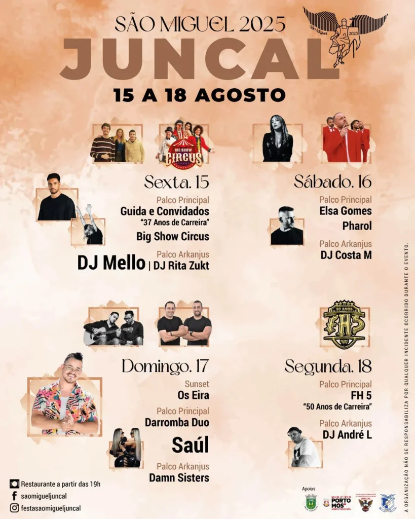 Festas de São Miguel 2025 em Juncal