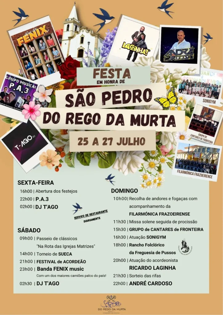 Festa de São Pedro 2025 em Rego da Murta