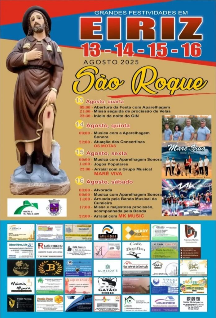 Festas de São Roque 2025 em Eiriz