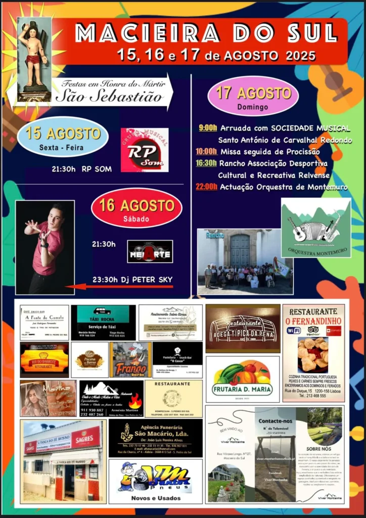 Festas de São Sebastião 2025 em Macieira do Sul