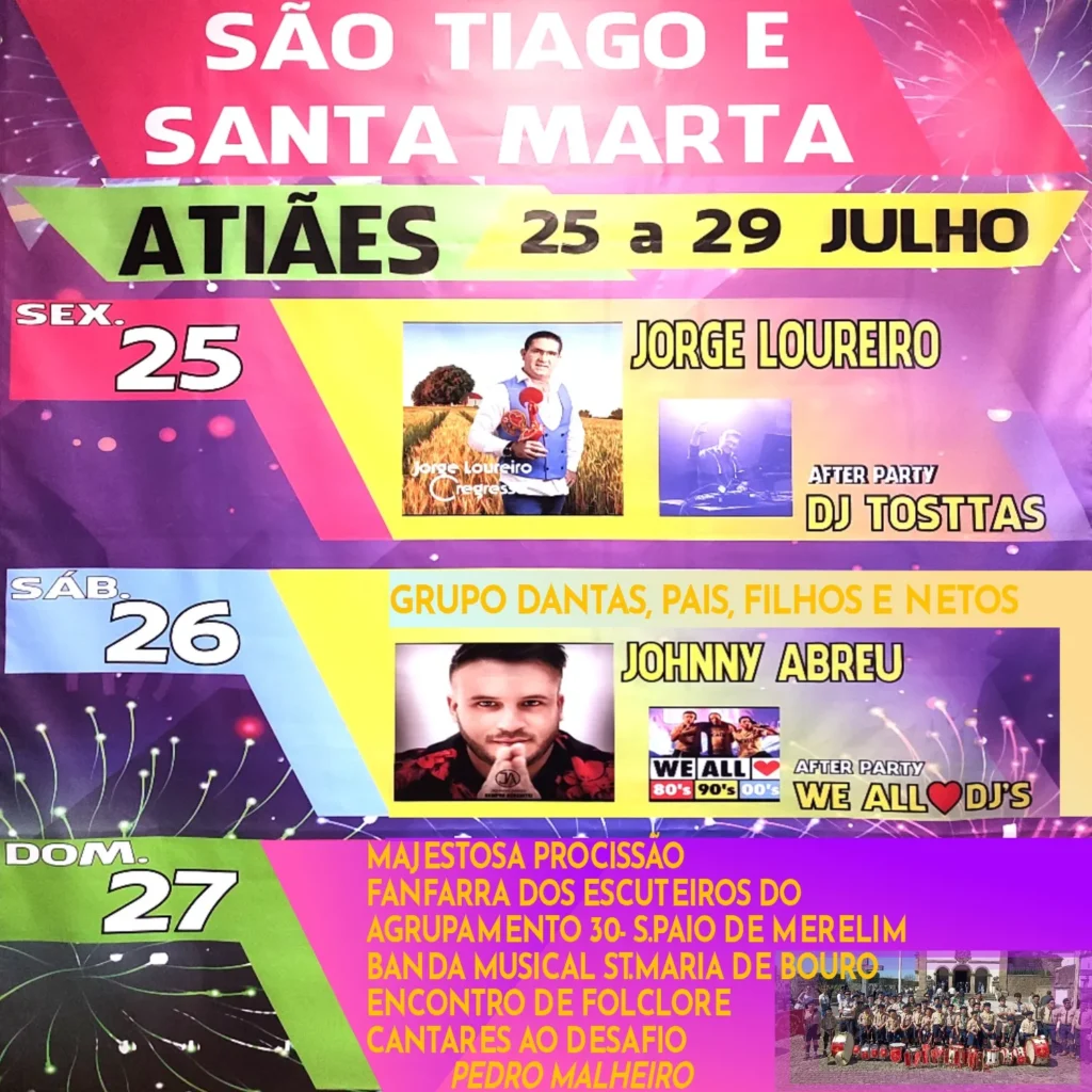 Festas de São Tiago 2025 em Atiães
