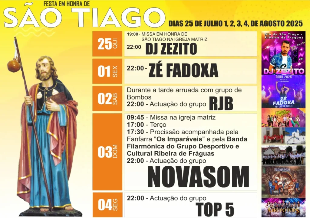 Festas de São Tiago 2025 em Ribeira de Fráguas
