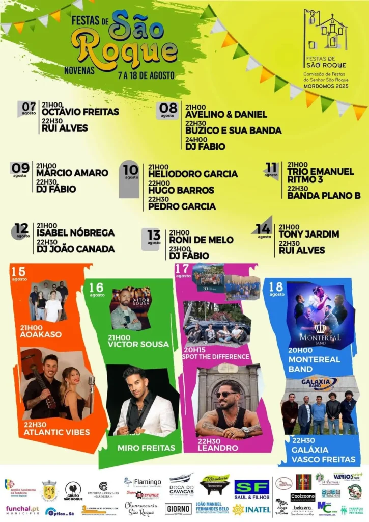 Festas de São Roque 2025 em Funchal