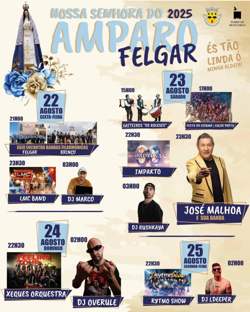Festas da Senhora do Amparo 2025 em Felgar