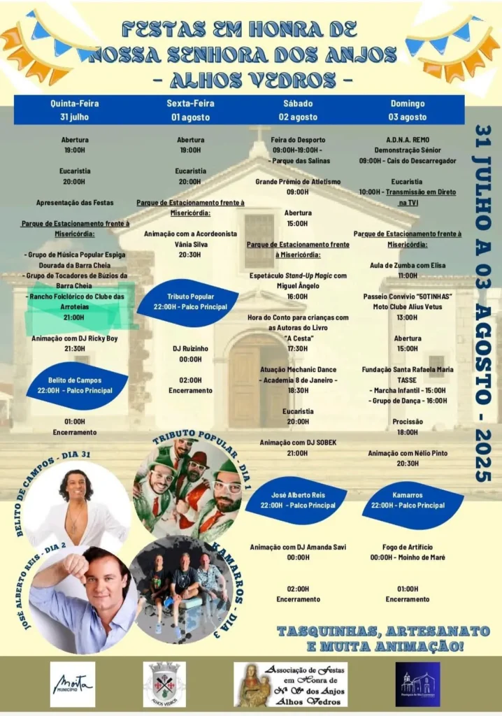 Festas da Senhora dos Anjos 2025 em Alhos Vedros