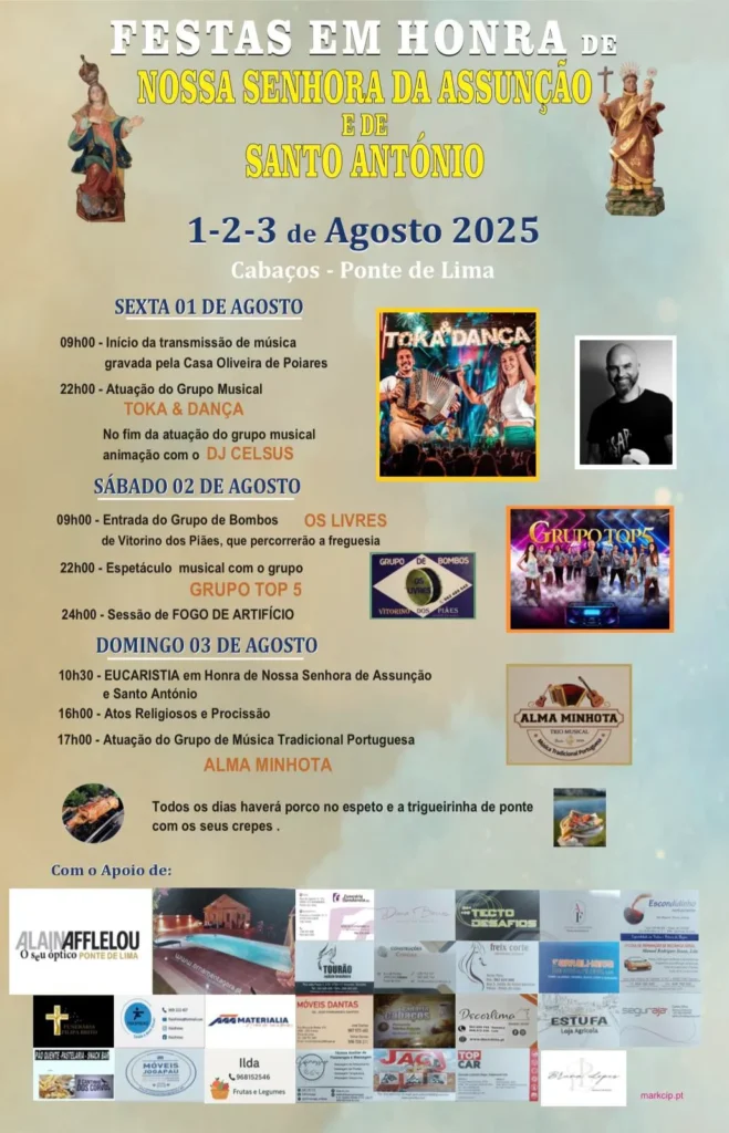Festas da Senhora da Assunção 2025 em Cabaços