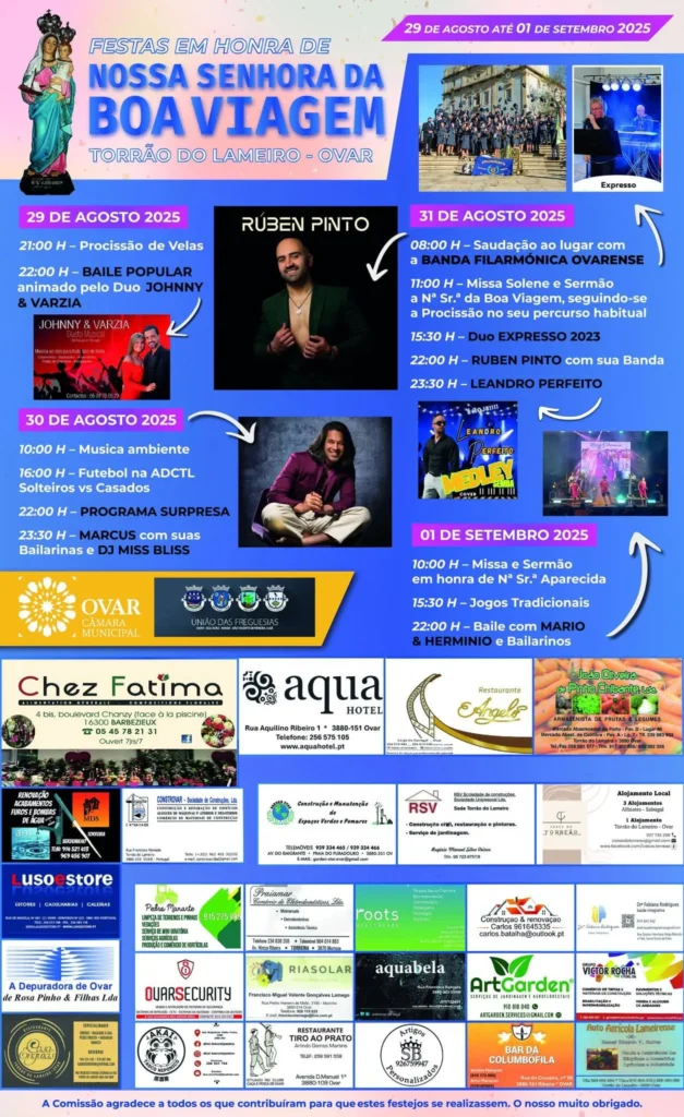 Festas da Senhora da Boa Viagem 2025 em Torrão do Lameiro
