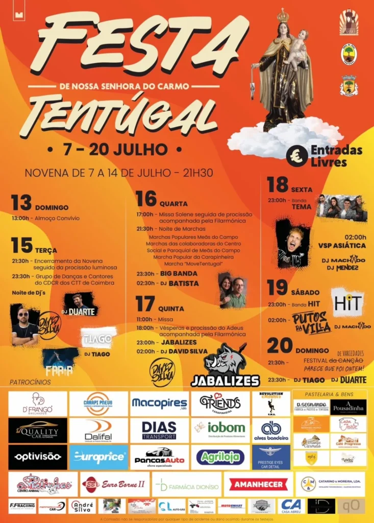 Festas da Senhora do Carmo 2025 em Tentúgal