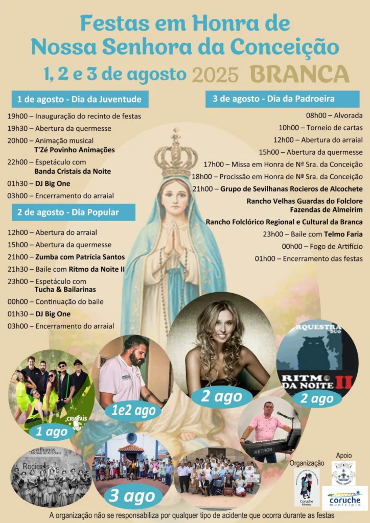Festas da Senhora da Conceição 2025 em Branca