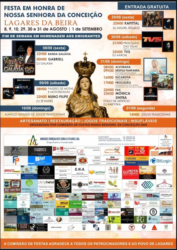 Festas da Senhora da Conceição 2025 em Lagares da Beira