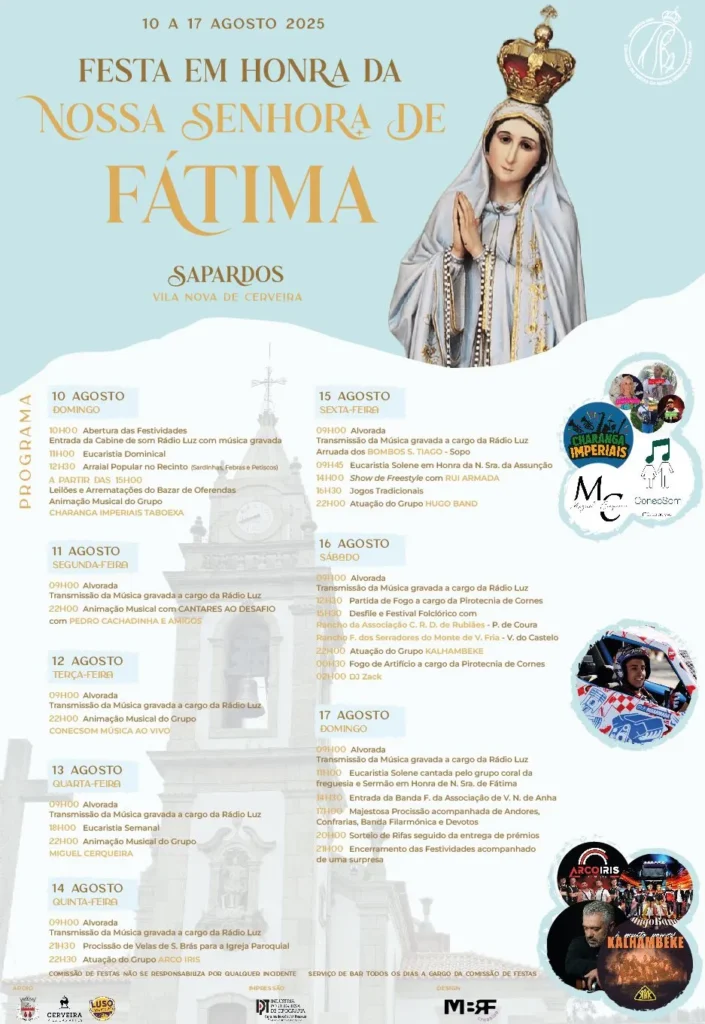 Festas da Senhora de Fátima 2025 em Sapardos