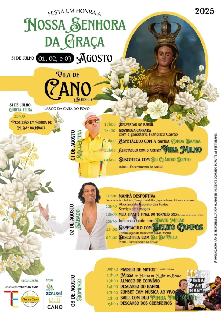Festas da Senhora da Graça 2025 em Cano
