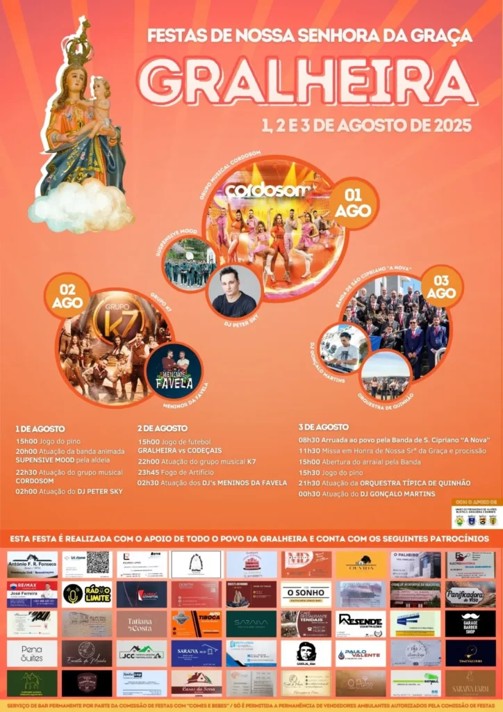 Festas da Senhora da Graça 2025 em Gralheira