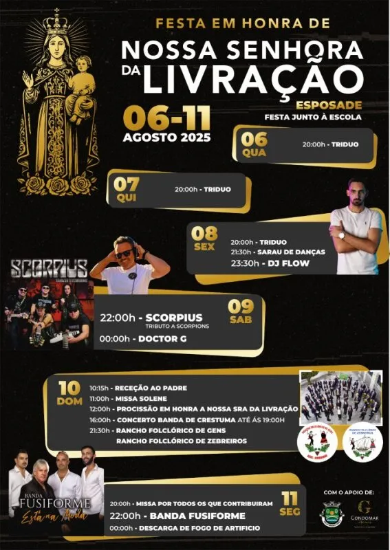 Festas da Senhora da Livração 2025 em Esposade