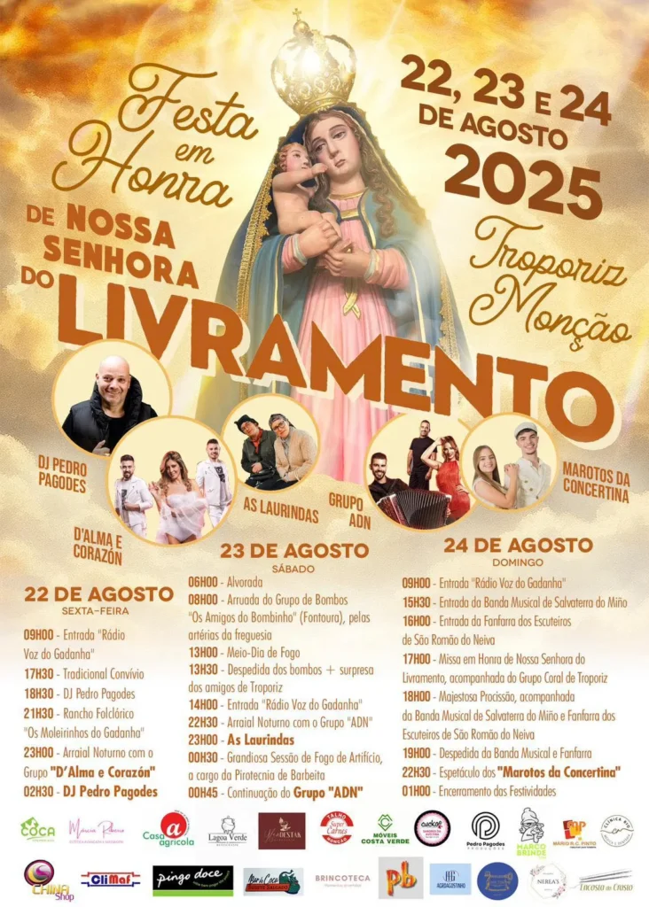 Festas da Senhora do Livramento 2025 em Troporiz