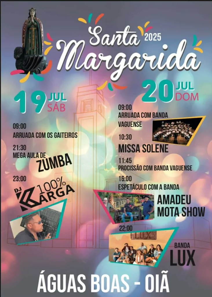 Festas de Santa Margarida 2025 em Águas Boas
