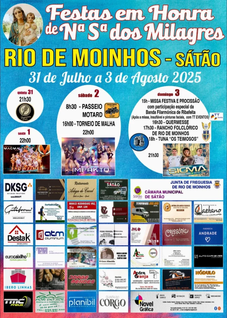 Festa da Senhora dos Milagres 2025 em Rio de Moinhos