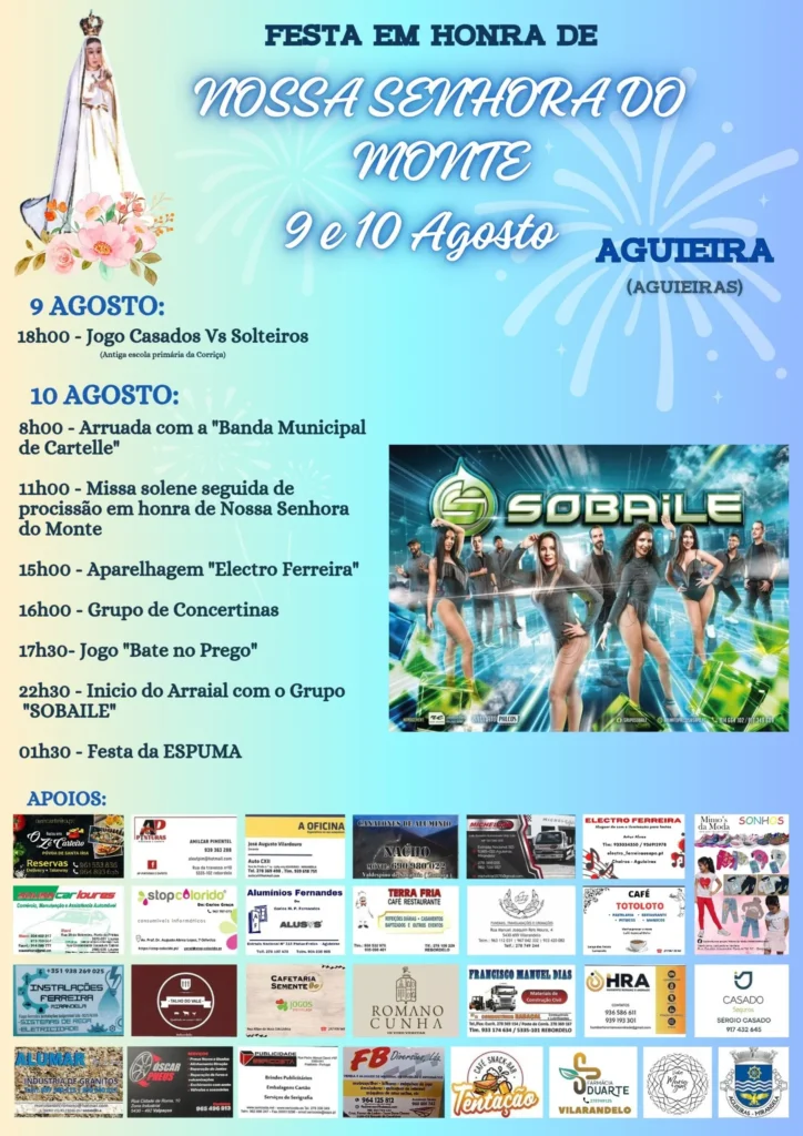 Festas da Senhora do Monte 2025 em Aguieira. Mirandela